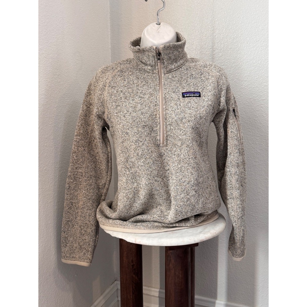 Patagonia Better Sweater 1/4 zip fleece jacket cream oatmeal gorpcore neutral XS